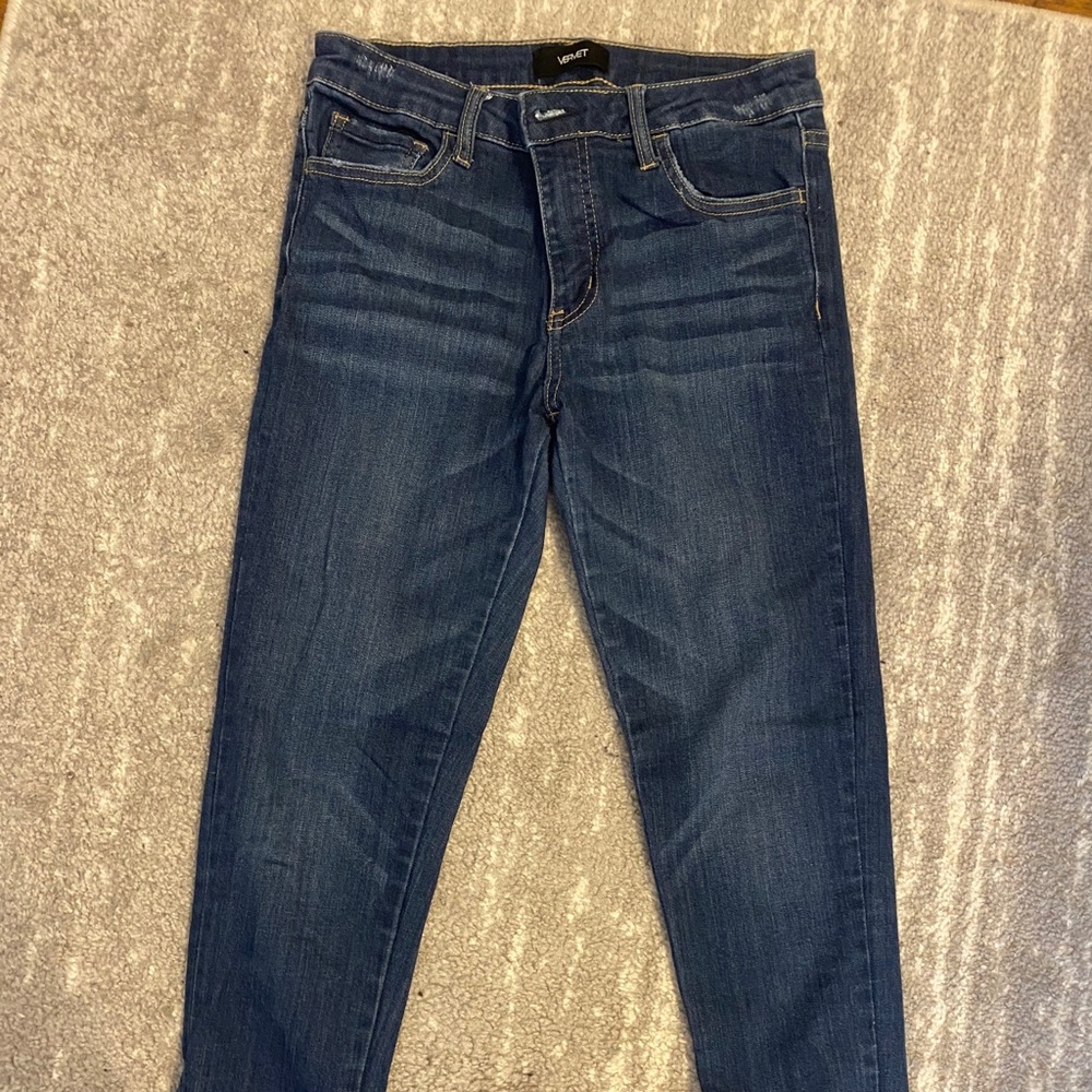 Blue ankle skinny fit jeans